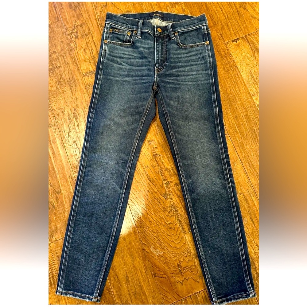 Polo Ralph Lauren Women’s Tompkins Mid Rise Skinny Jeans Dark Rinse Size 27